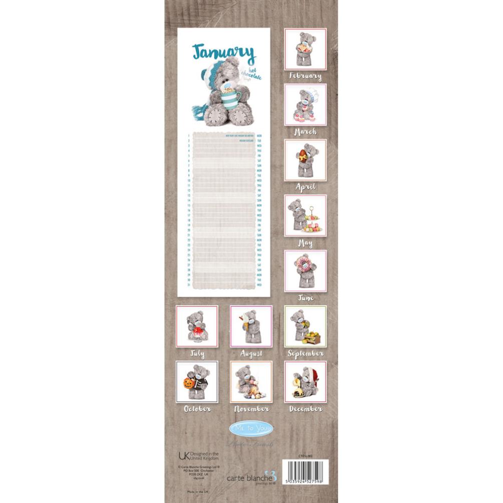 2018 Me to You Bear Photo Finish Slim Calendar Extra Image 1